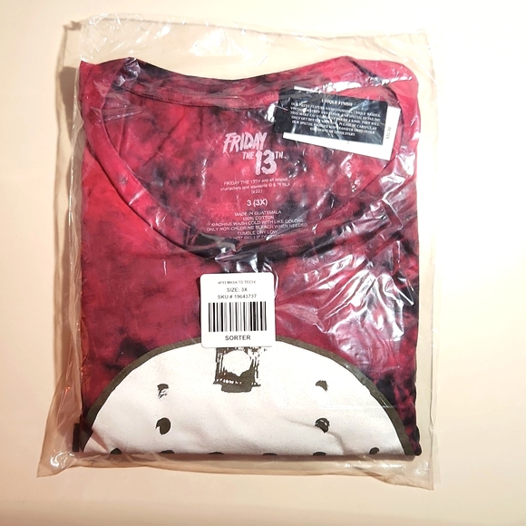 ❤️NWT VINTAGE HOT TOPIC FRIDAY THE 13TH TEE JASON VOORHEES HALLOWEEN PLUS SIZE - Picture 3 of 9